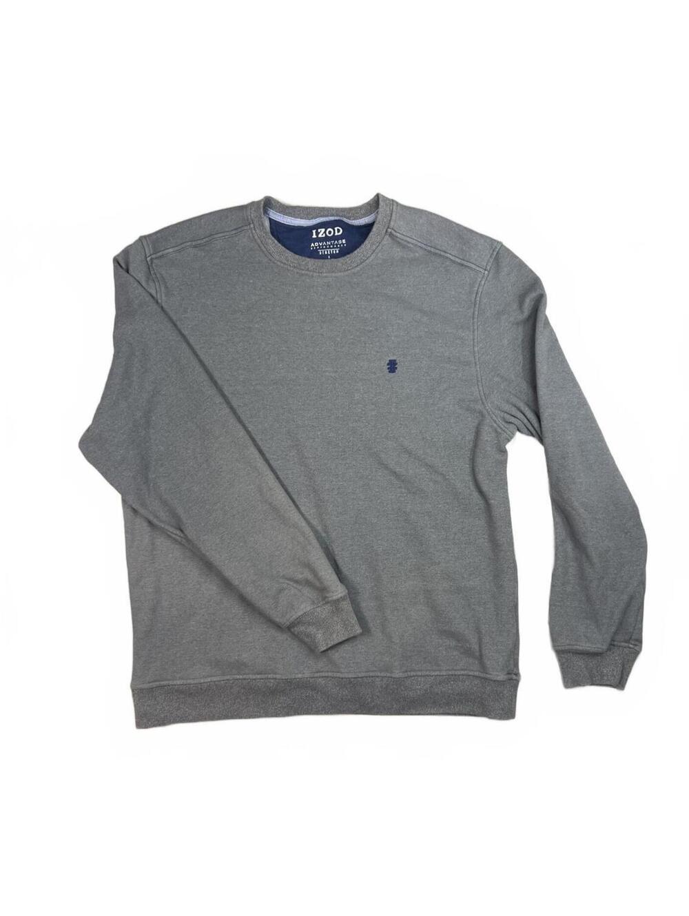 IZOD Advantage Performance Stretch Gray Crewneck Sweatshirt Large